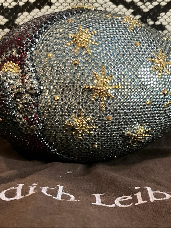 Judith Leiber Handbags - Judith Leiber Silver and Gold Moon and Stars Chrystal Clutch